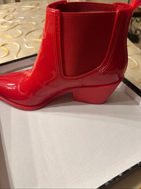 Sam Edelman Shoes - Sam Edelman Red Patent Chelsea Ankle Boots